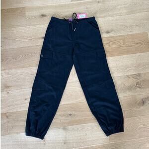 Edikted - Cargo Pocket Drawstring Waist Joggers in Black